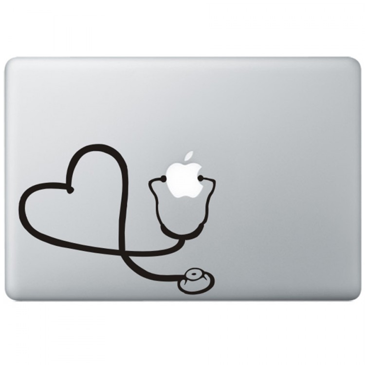 Dr. Apple MacBook Decal Black Decals